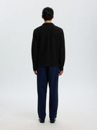 SLMNEALY Cardigan workwear en laine — Noir — vue 3