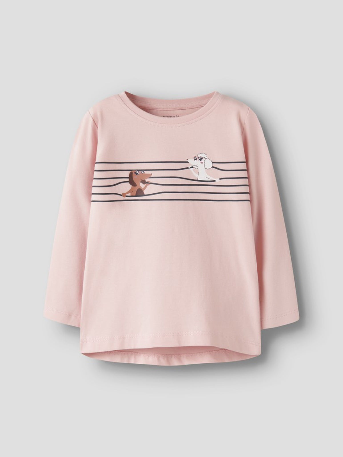 NMFVIX T-shirt manches longues imprimé fille — name it — Lotus Stripe Dogs — autre vue 2 | Appart 17 Bruxelles
