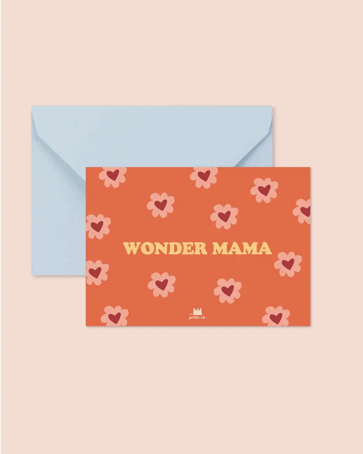 Carte fête des mères illustrée avec enveloppe — Ma Petite Vie — Wonder mama — packshot | Appart 17 Bruxelles