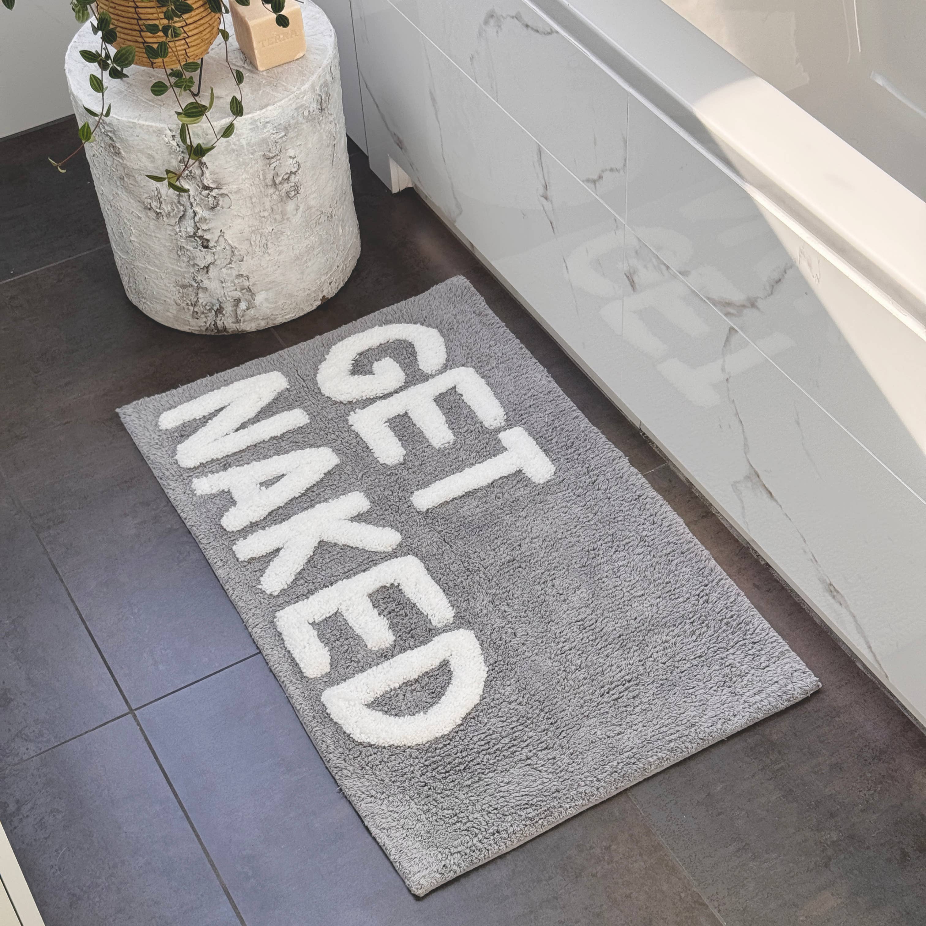 Tapis de bain « Get Naked » tufté main — Gris & blanc — vue 7, Gris & blanc | Appart 17