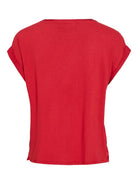 VIELLETTE Blouse Satin Femme Écoresponsable — VILA — Savvy Red — packshot, vue de dos | Appart 17 Bruxelles