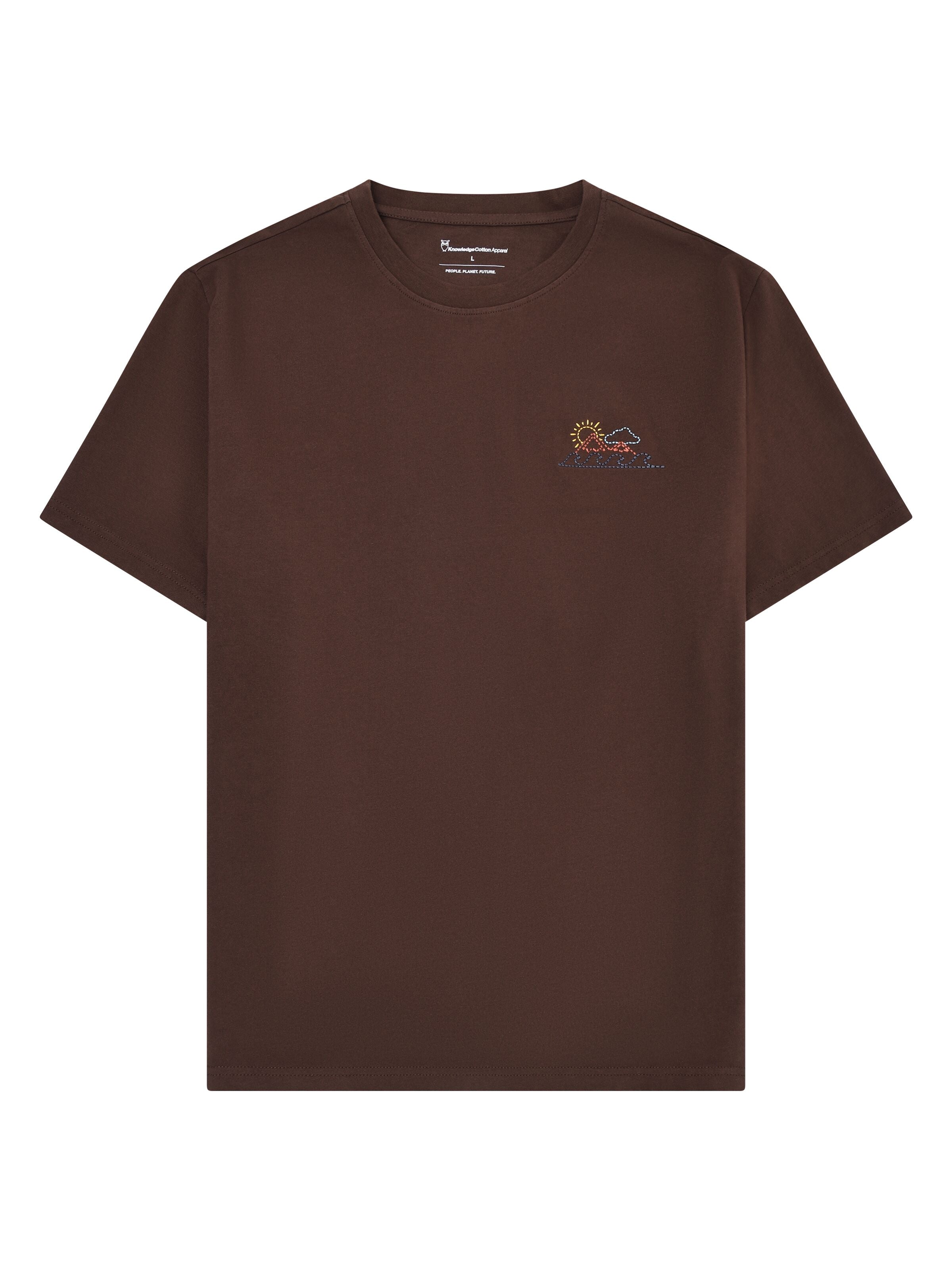 KnowledgeCotton Apparel CHEST PRINT T-SHIRT