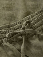 Short Astral en lin et lyocell Burned Olive – KnowledgeCotton Apparel | Appart 17