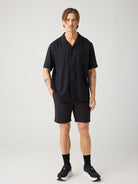Short Astral en lin et lyocell Black Jet – KnowledgeCotton Apparel | Appart 17
