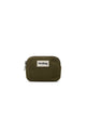 Hindbag Lili Porte-monnaie zippé, velours, tartan ou effet laine — Hindbag — Effet laine khaki — packshot | Appart 17 Bruxelles