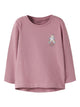 NMFVIX T-shirt manches longues imprimé fille — name it — Lilas Unicorn — vue de face | Appart 17 Bruxelles