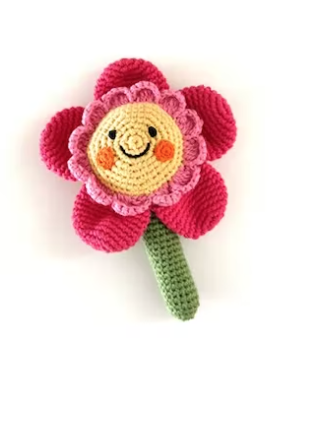 Peluche fleur rose
