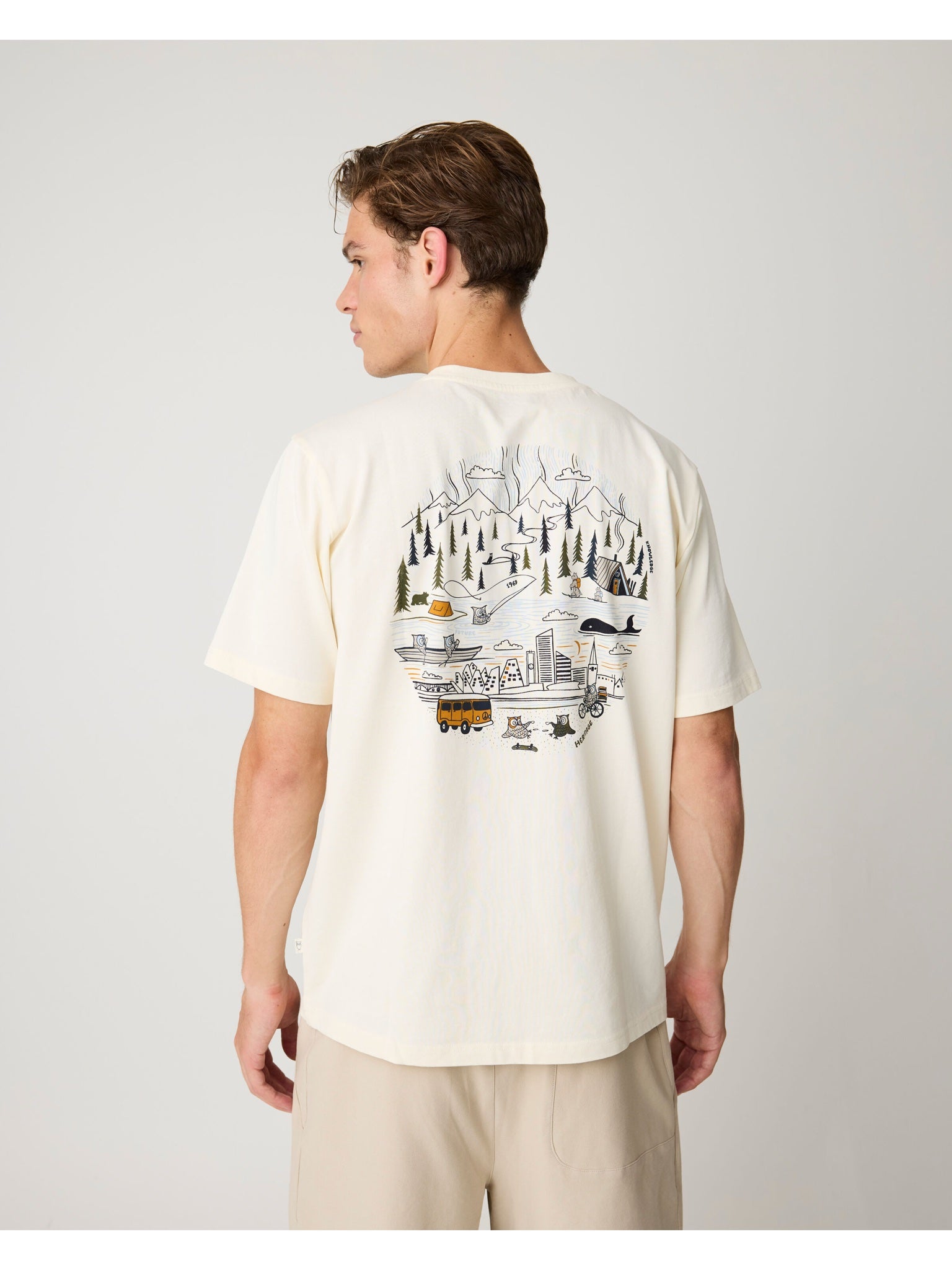 Back Print T-shirt — Egret — vue 4