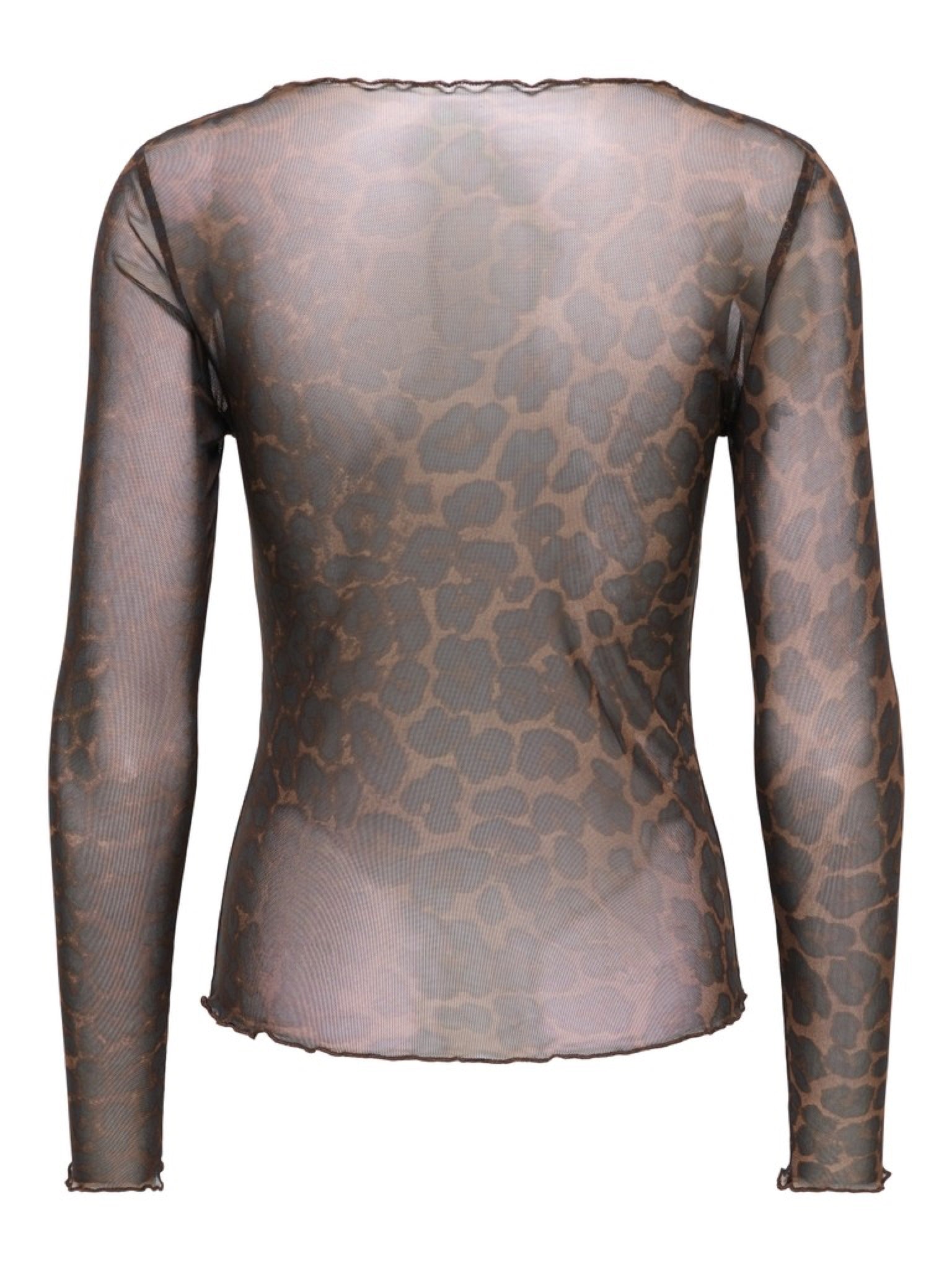 JDYELSA Top en mesh manches longues — Coffee Bean Léo — vue 3