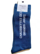 Chaussettes « Des grands jours » pailletées — Félicie Aussi — Bleu nuit pailleté — photo produit | Appart 17 Bruxelles