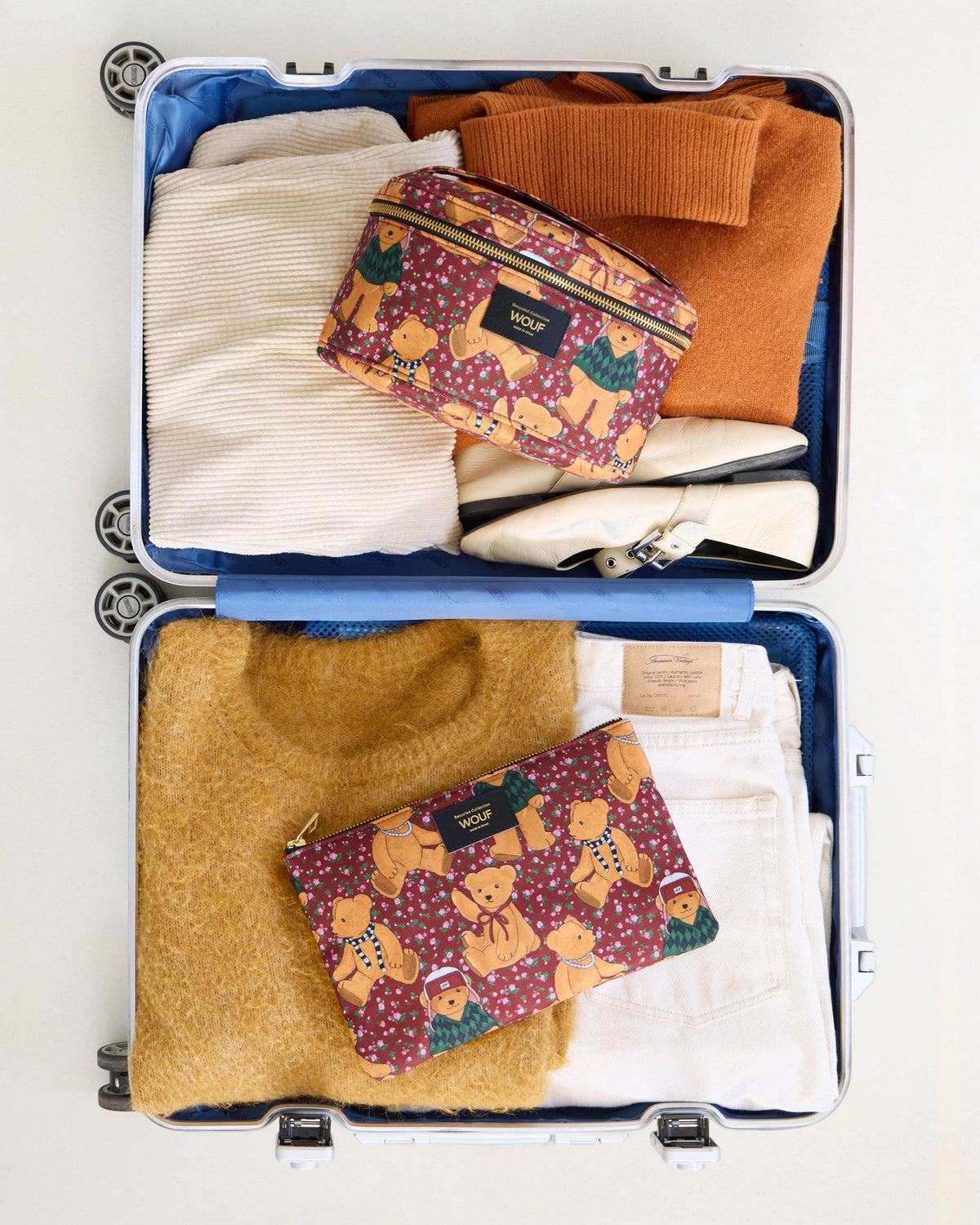 Grande pochette XL zippée en polyester recyclé — Wouf — Cozy — en situation 3 | Appart 17 Bruxelles