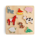 Puzzle en bois à encastrer — Mushie — Ferme — packshot | Appart 17 Bruxelles