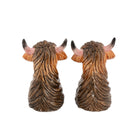 Salière et poivrière Têtes de vache Highland — Sass & Belle Europe — Marron — dos 2 | Appart 17 Bruxelles