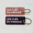 LES CLÉS DU PARADIS Porte-clés à paillettes Plus de Love: Rose — Appart 17 Bruxelles