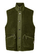 PCKATTY Gilet sans manches en teddy à col montant — Pieces — Sphagnum — packshot | Appart 17 Bruxelles