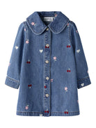 NMFEMILY Robe en jean brodée fille — name it — Medium Blue Denim — vue de face | Appart 17 Bruxelles