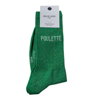 Chaussettes poulette paillettes vert — Appart 17 Bruxelles