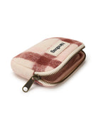 Hindbag Lili Porte-monnaie zippé, velours, tartan ou effet laine — Hindbag — Tartan rose — détail de la fermeture 3 | Appart 17 Bruxelles