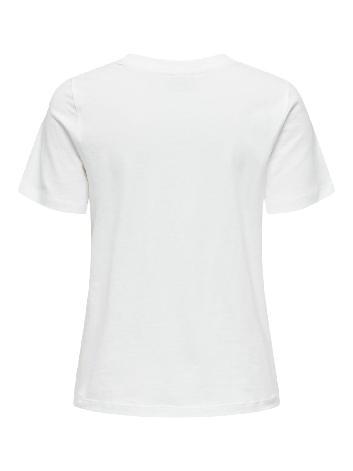 JDYPISA T-shirt col rond en coton bio à imprimé — JDY — Cloud Dancer / Bittersweet Heart — packshot dos | Appart 17 Bruxelles