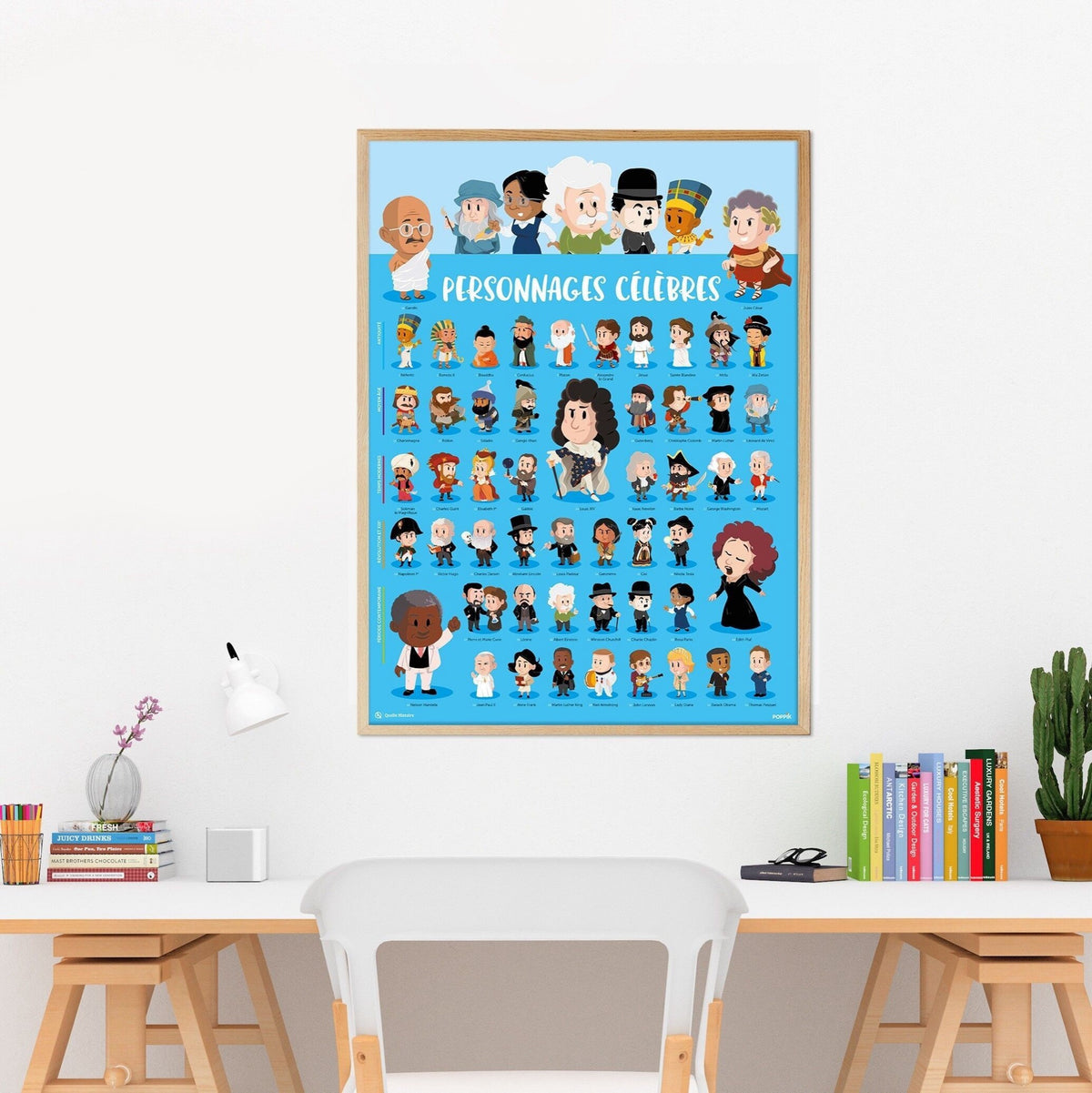 Poster Poppik Personnages célèbres — poster encadré | Appart 17 Bruxelles
