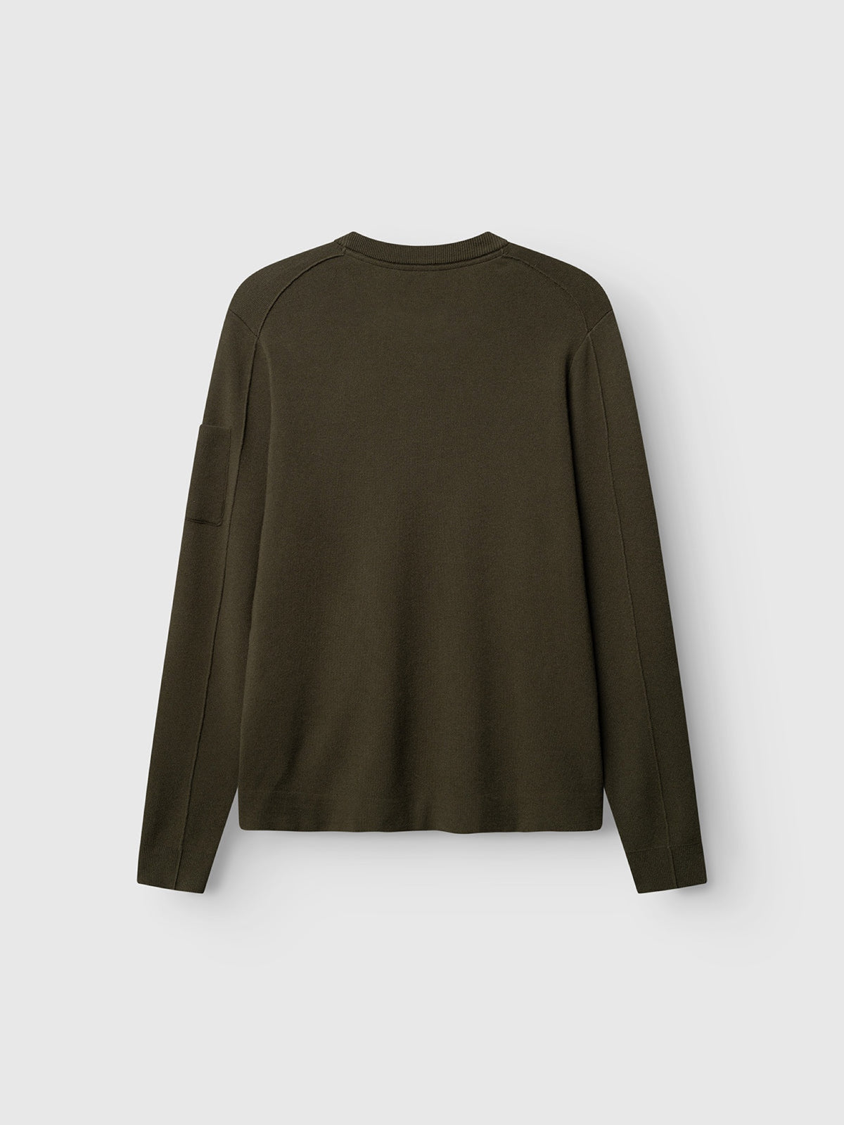 GABadriel Pull col rond en maille Lume, poche manche — Gabba — Forest Night — packshot, vue de dos 2 | Appart 17 Bruxelles
