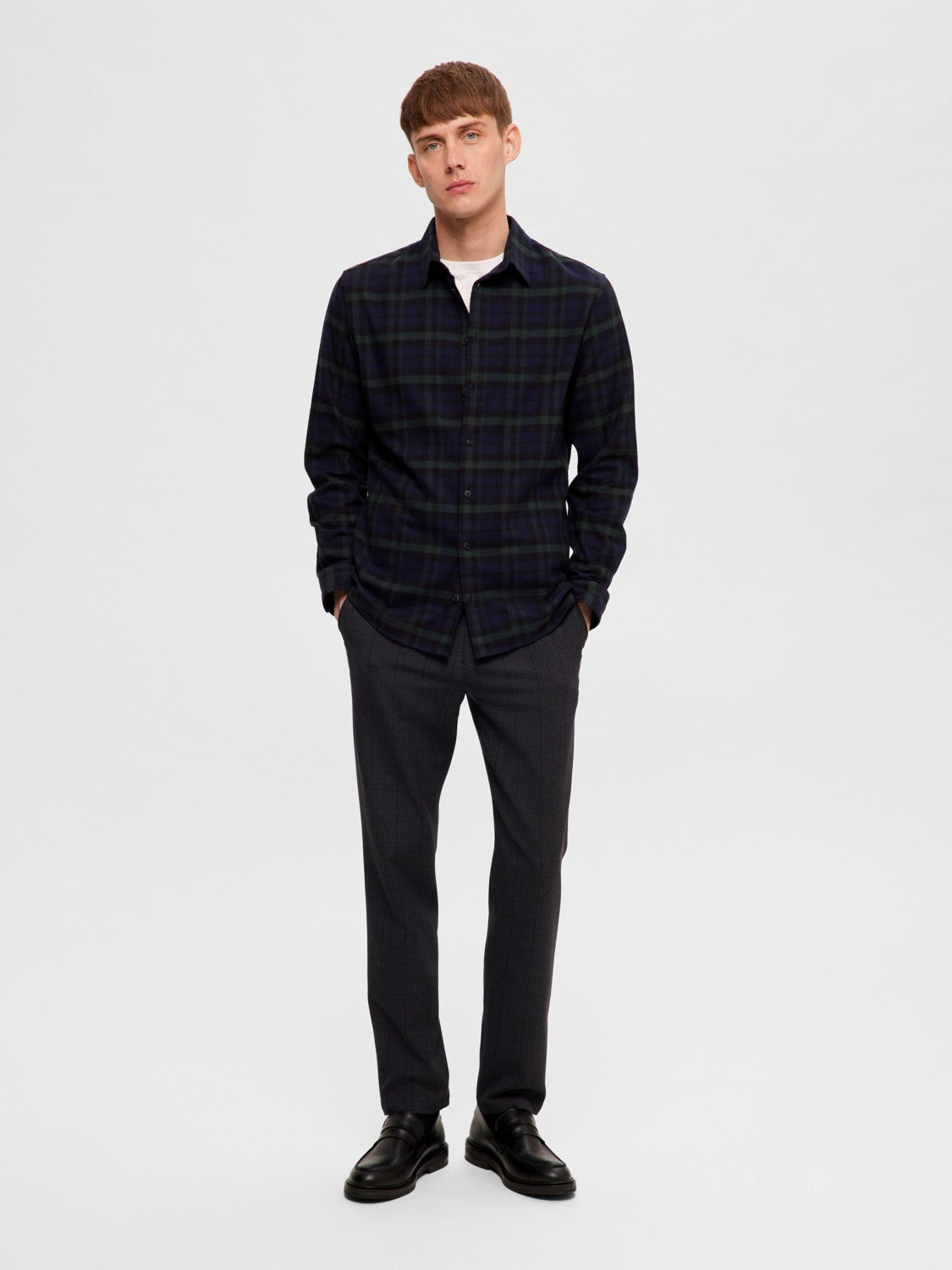 SLHSLIMOWEN-FLANNEL SHIRT LS NOOS