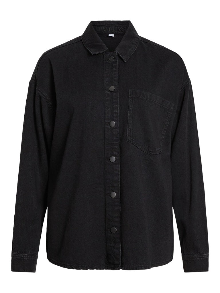 VIKIKI L/S DENIM SHIRT BLK