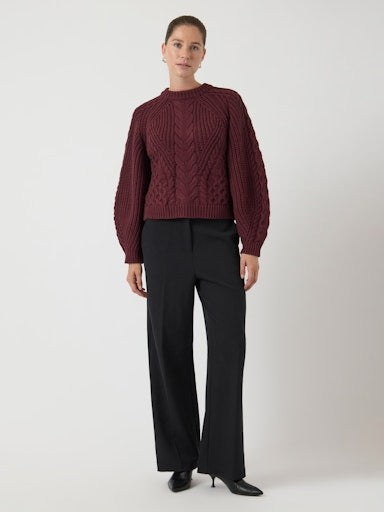 YASNANSA - Pull Col Rond Femmes Coton — YAS — zoom matière | Appart 17