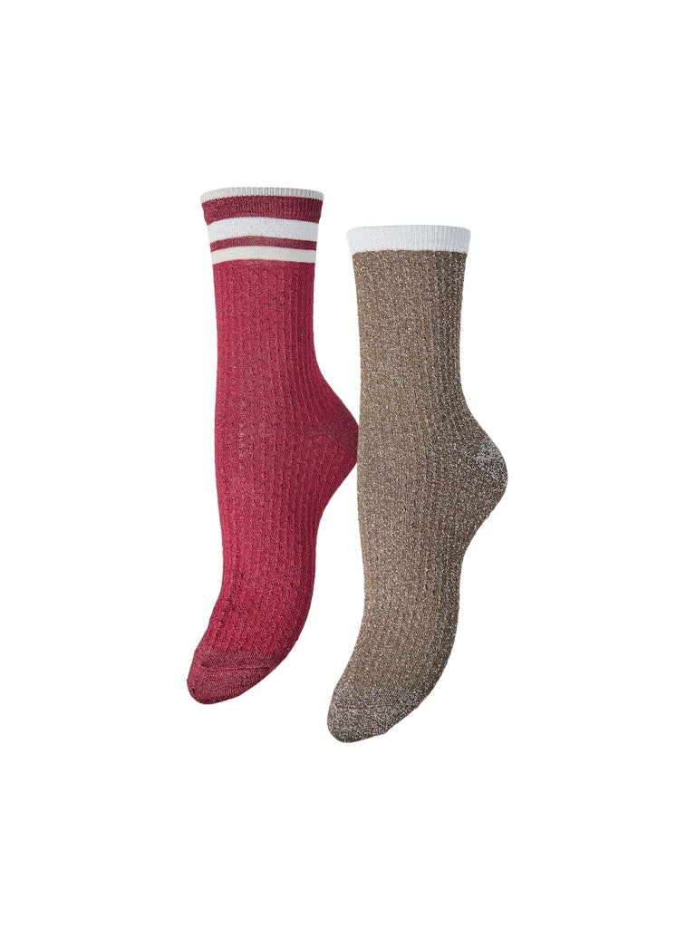 PCRAVE Chaussettes Glitter Femmes 2 Pack