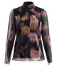YASMINDY Top Mesh Haut Col Hochet Black MINDY AOP — Appart 17 Bruxelles