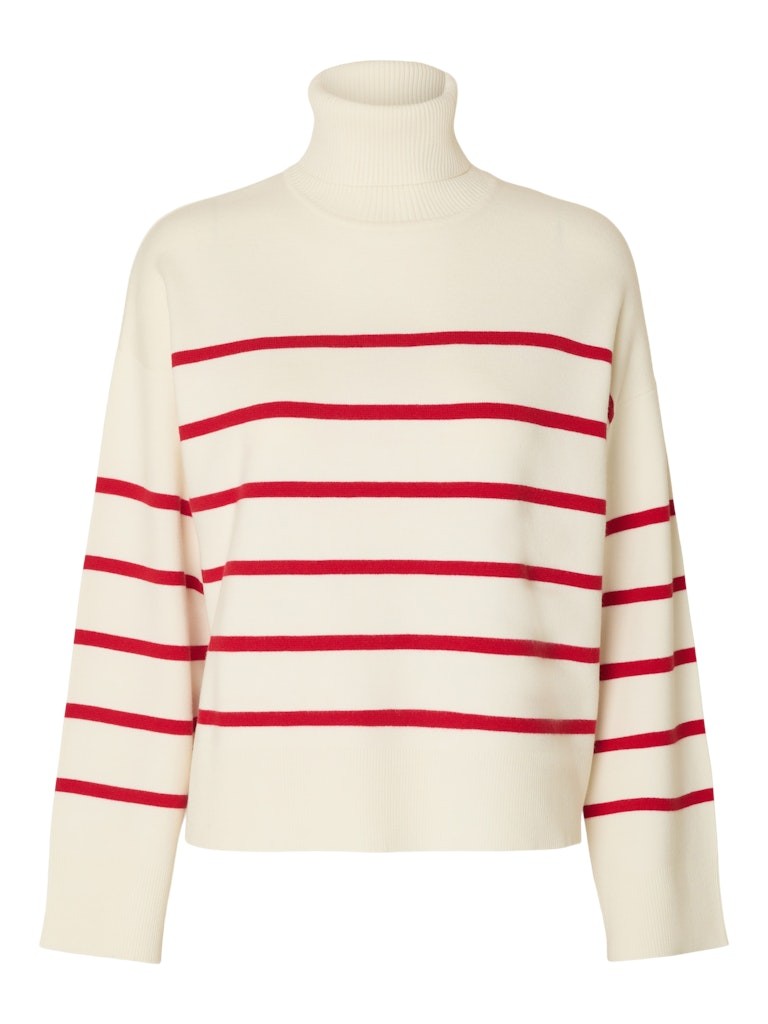 SLFKAMMA Pull Women Col Roulé Coton