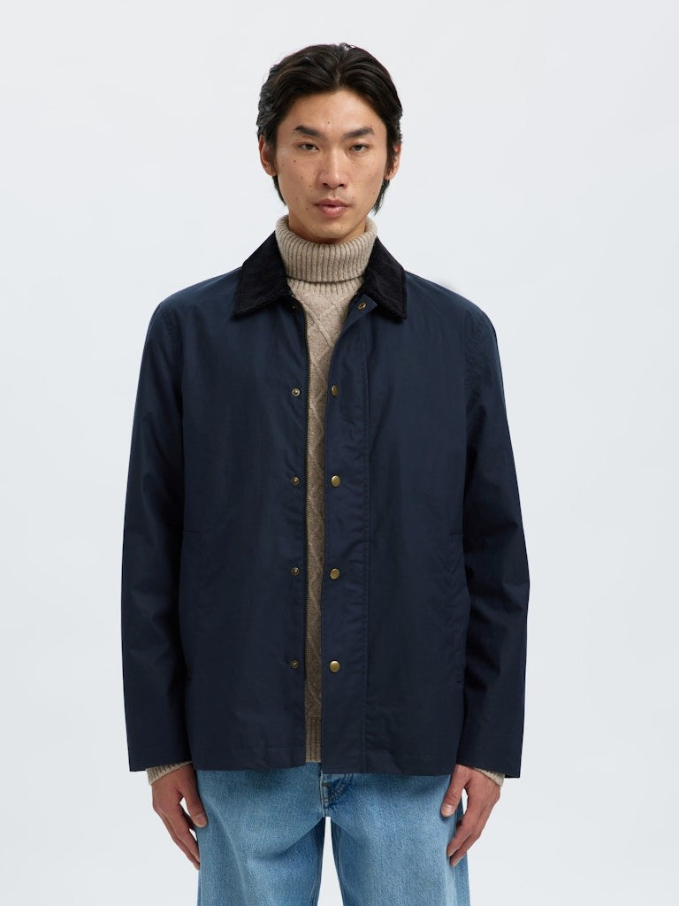 SLHWALTER - Veste Impermeable Coton Organic — Selected — zoom matière | Appart 17