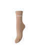 PCSEBBY Chaussettes longues pailletées à slogan — Pieces — Natural BOUDEUSE — packshot | Appart 17 Bruxelles
