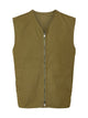 SLHREGULAR-SOREN Gilet Zip Col V Coton Bio — SELECTED HOMME BLACK — zoom matière | Appart 17
