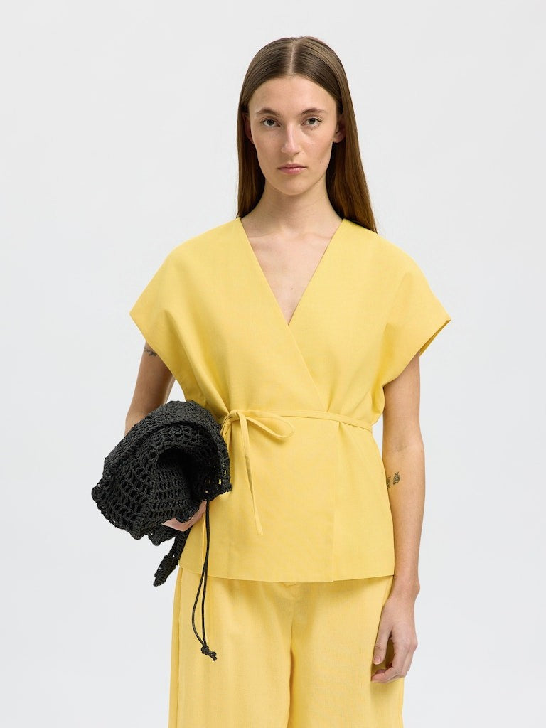 SLFSALLY Veste Tailleur Femmes Lin Polyester