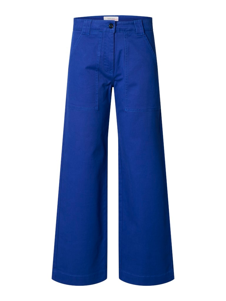 SLFWIDE Pantalon Large En Coton Organique — SELECTED FEMME BLACK | Appart 17 Bruxelles