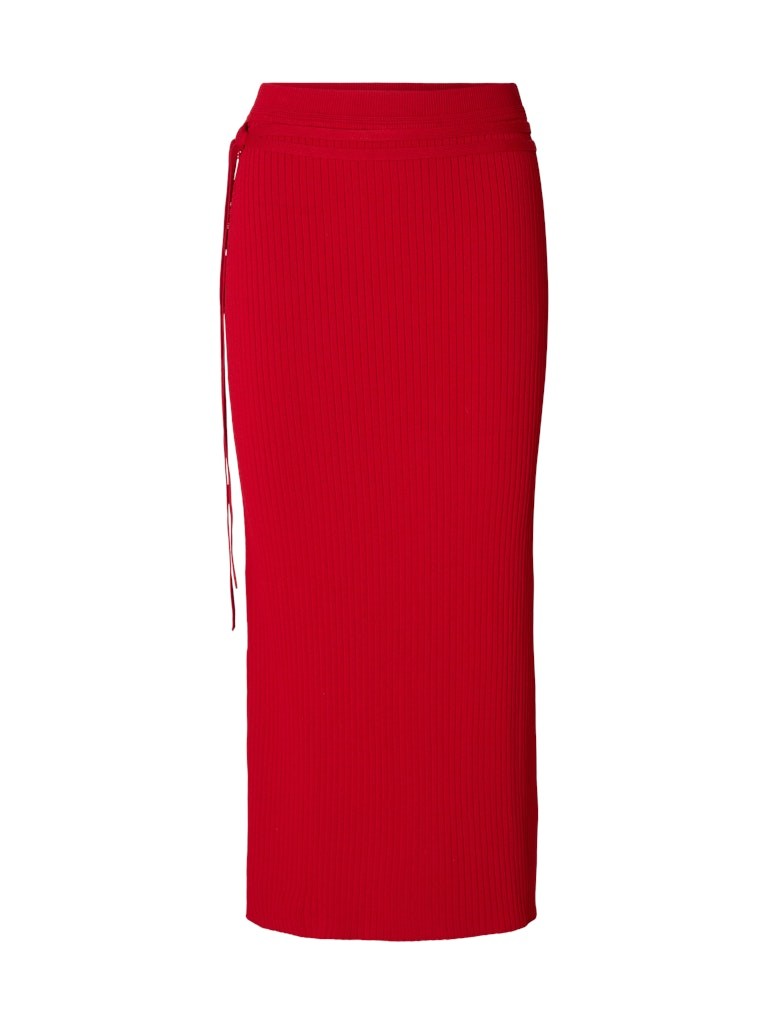 SLFCARLY Jupe Mi-Maillot Laine Mérinos