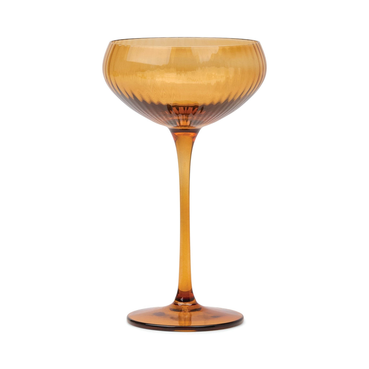 Here's How The Lou Coupes à cocktail cannelées, set de 2 — Here's How — Ambre — packshot | Appart 17 Bruxelles