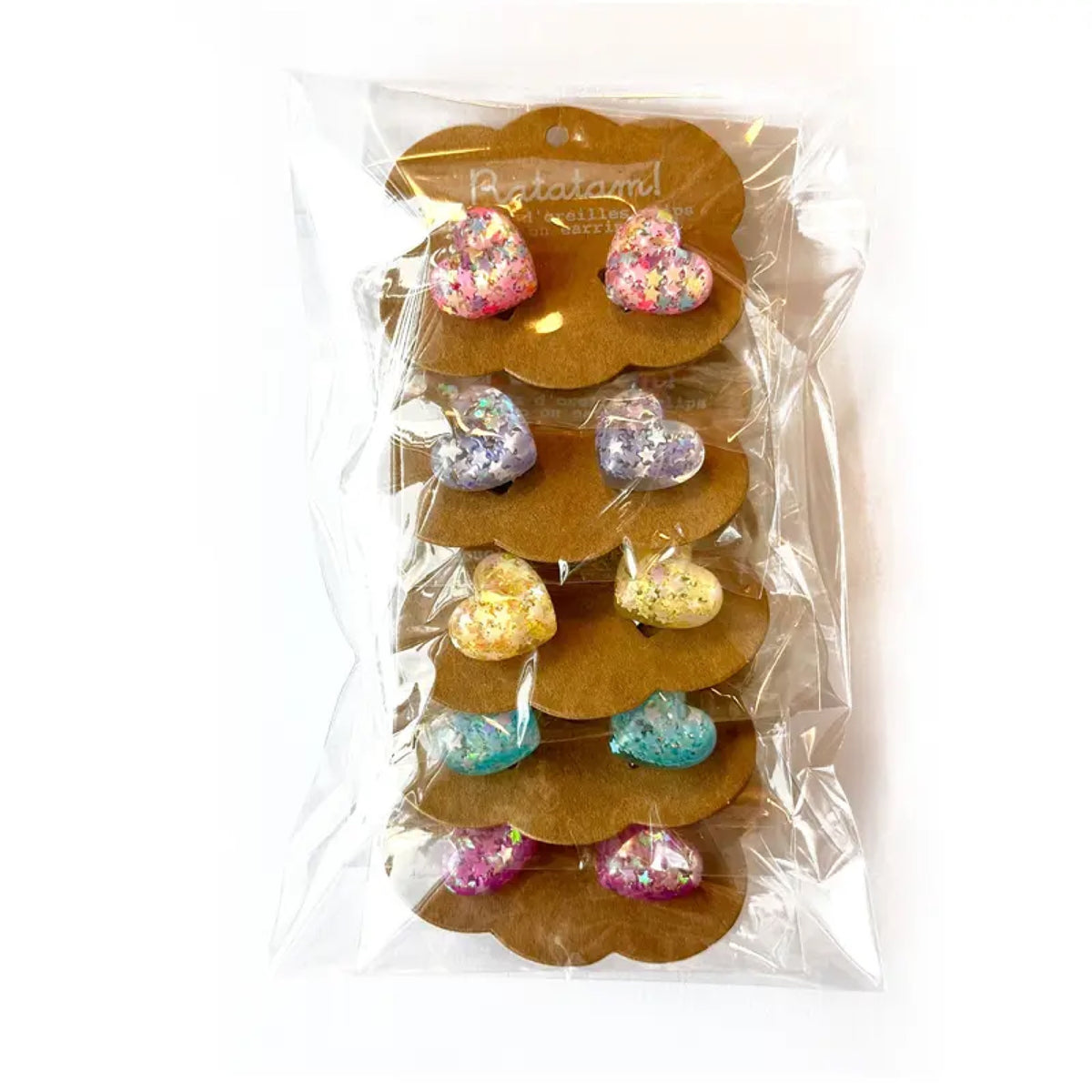 Boucles d'oreilles clip enfant, pack de 5 paires — Ratatam Kids — Cœurs — autre vue 4 | Appart 17 Bruxelles