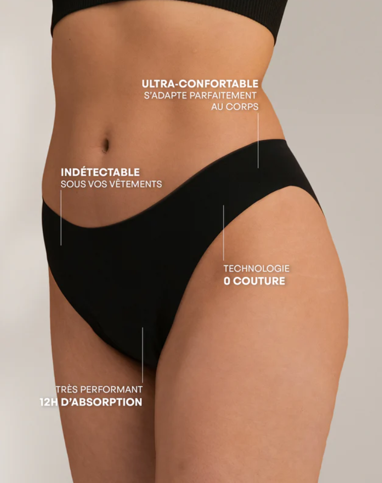 Culotte menstruelle flux abondant — YADE | Appart 17 Bruxelles