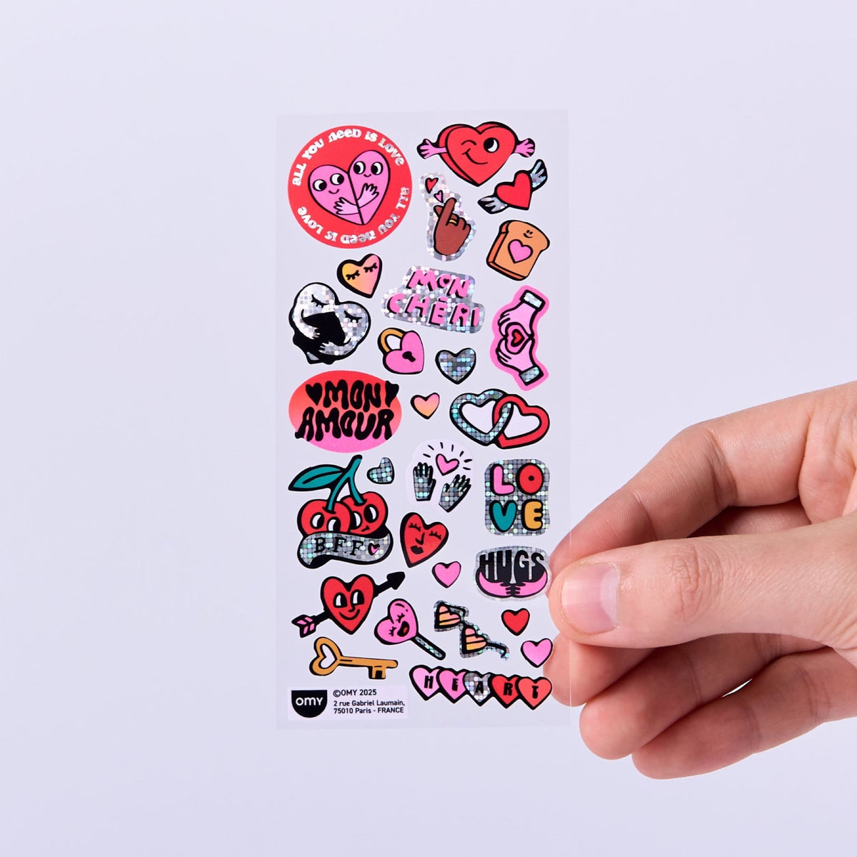 Fabulous Stickers Iconic, environ 20 stickers vinyle — OMY — Love — autre vue 2 | Appart 17 Bruxelles