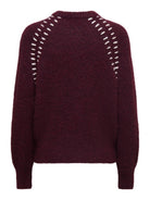 JDYZOEY ELLA Cardigan en maille à surpiqûres contrastées — JDY — Winetasting — packshot, vue de dos 2 | Appart 17 Bruxelles