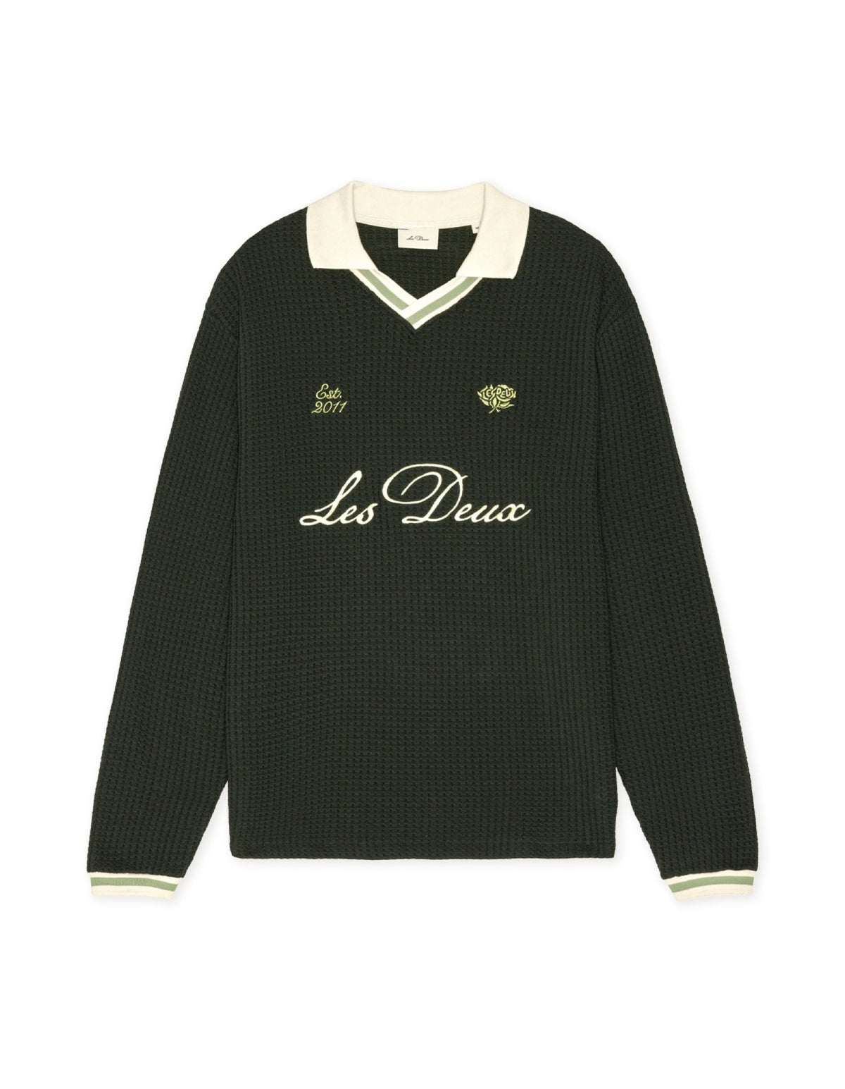 Waffle LS Football Jersey Maillot gaufré à manches longues — Les Deux — Rosin Green — packshot 5 | Appart 17 Bruxelles