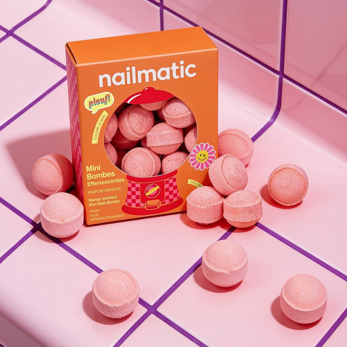 Mini billes de bain effervescentes, 14 billes — Nailmatic — Sweet Mango — autre vue 2 | Appart 17 Bruxelles