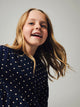 NMFDAVINA Robe sweat fille — name it — Dark Sapphire Dots — porté | Appart 17 Bruxelles
