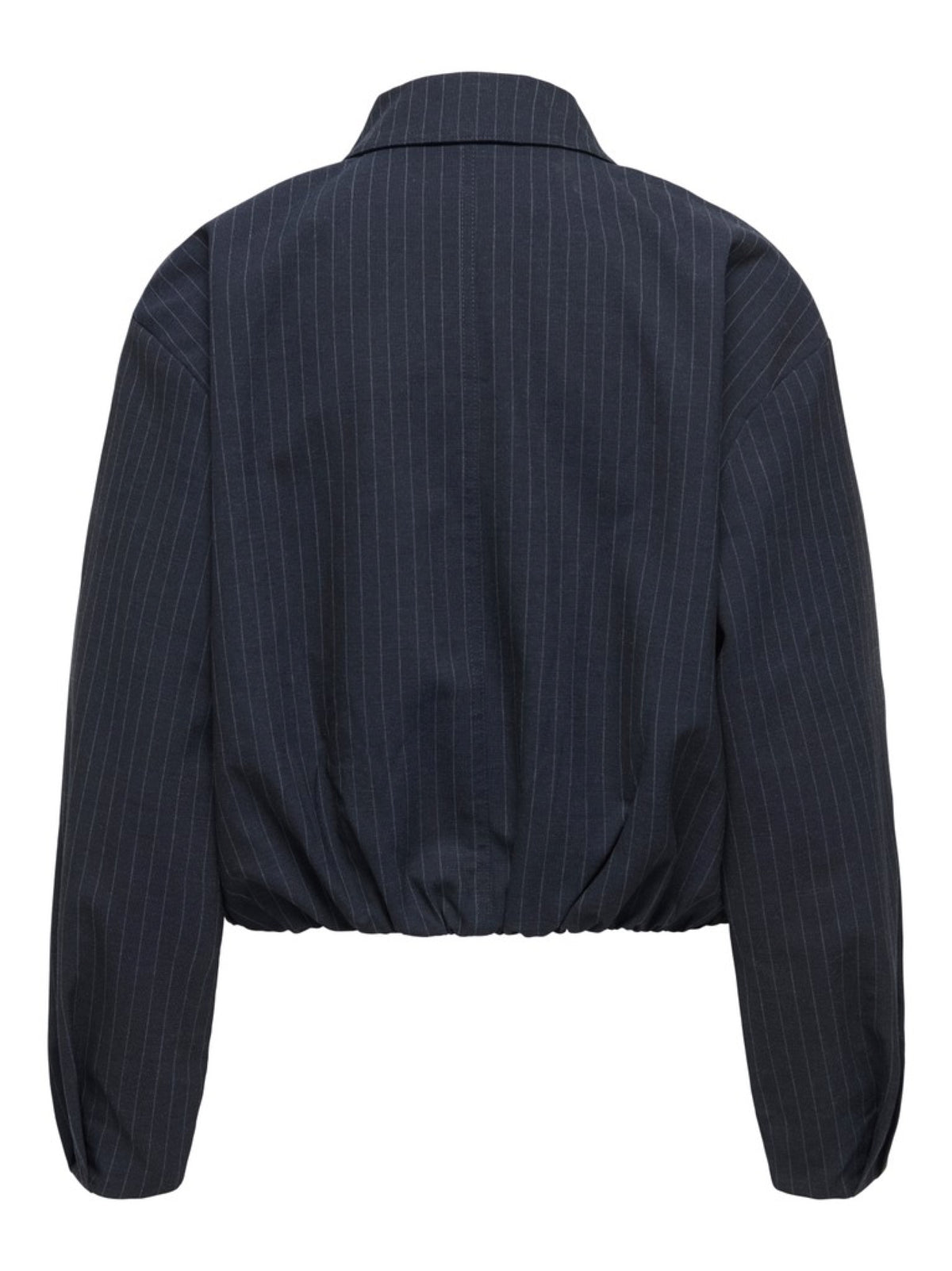 JDYMEGAN Veste-chemise blouson à fines rayures tennis — JDY — Navy Blazer Pinstripe — packshot, vue de dos 2 | Appart 17 Bruxelles