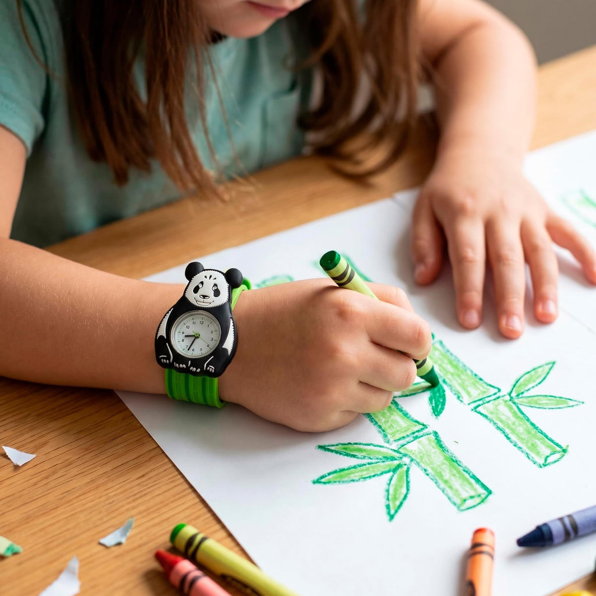 Montre slap enfant Time Pals — Mava Design — Panda — packshot | Appart 17 Bruxelles