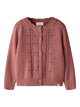 NMFOPLEA Gilet en maille ajourée fille — Lil' Atelier — Withered Rose — vue de face | Appart 17 Bruxelles
