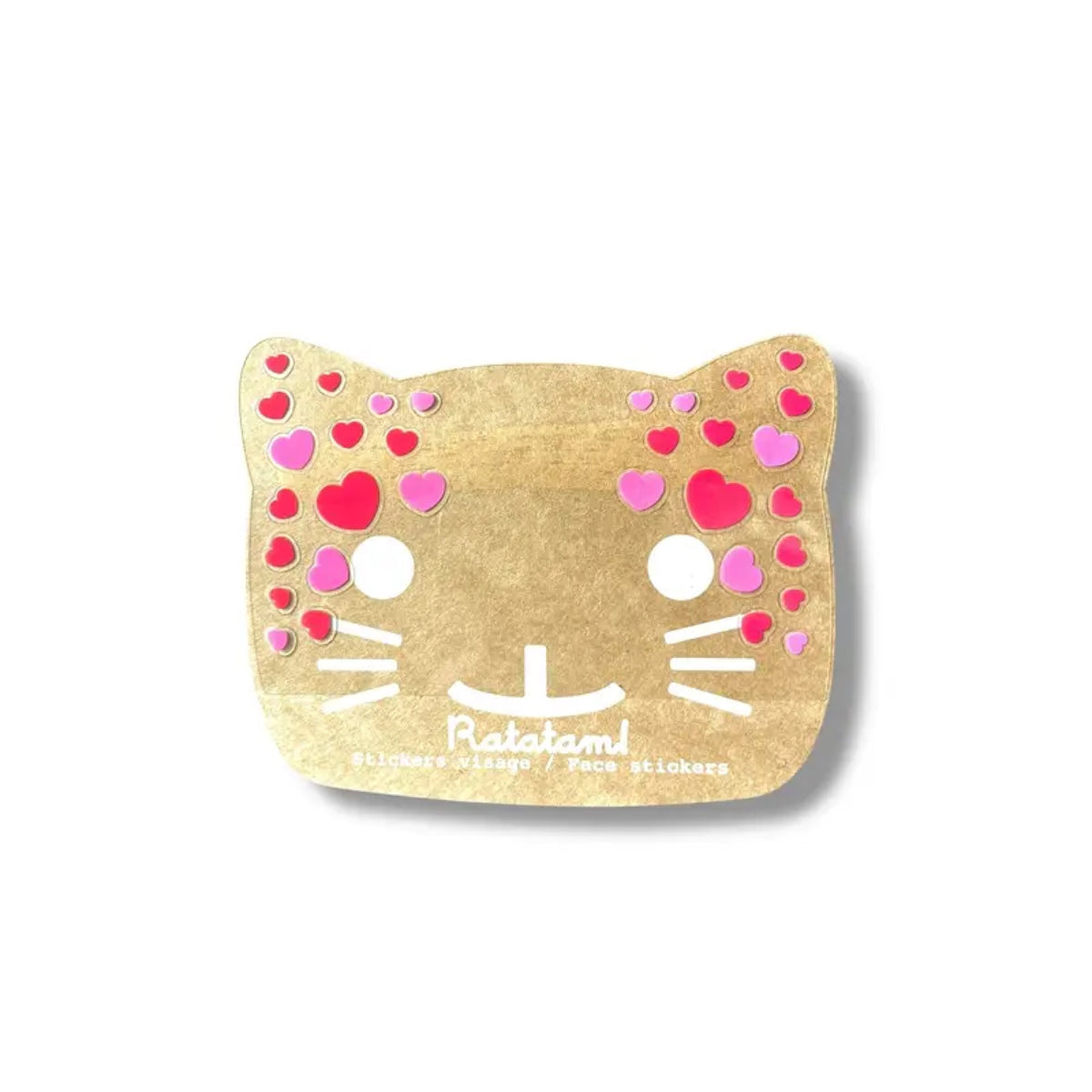 Stickers visage pailletés — Ratatam Kids — Cœurs rose & rouge — packshot | Appart 17 Bruxelles