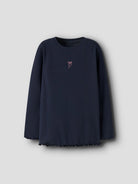 NMFVIVEMMAS T-shirt côtelé brodé de Noël fille — name it — Navy Blazer Bow — autre vue 2 | Appart 17 Bruxelles